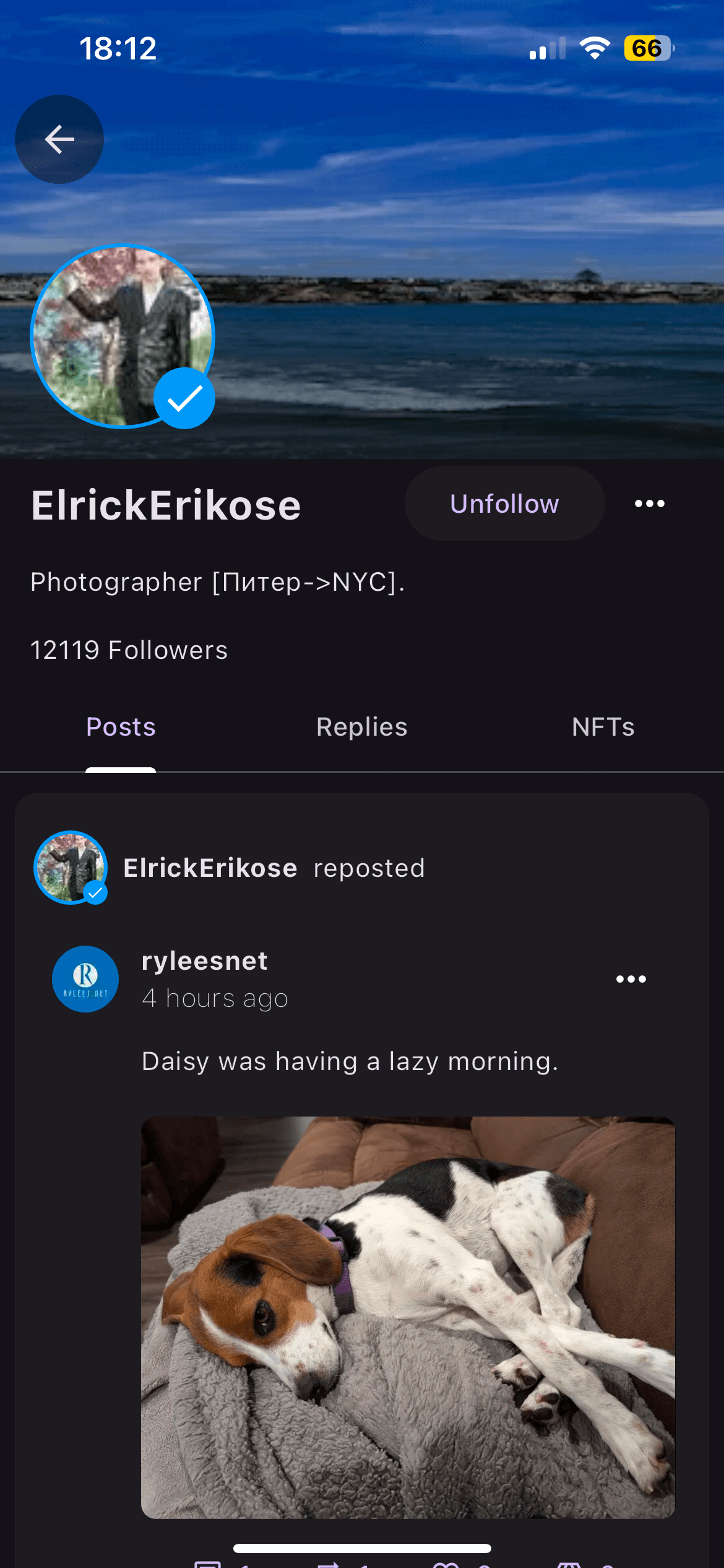 InterSocial creator dark mode